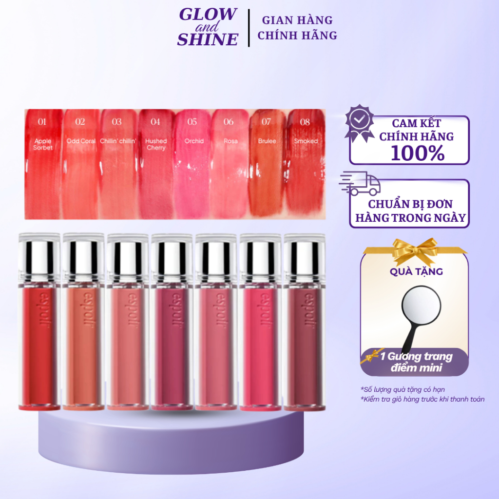 Son Tint Bóng Mượt Espoir Couture Lip Tint Glaze bản new 2025