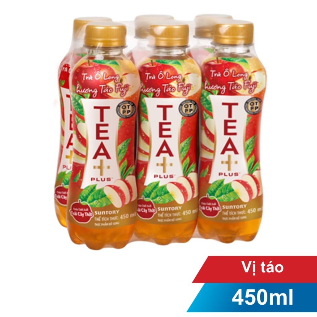 Trà ô long vị táo Fuji Tea Plus chai 450ml