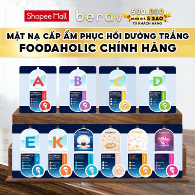 [MIX] Combo 10 Mặt Nạ FOODAHOLIC VITAMIN Hỗ Trợ Cấp Ẩm, Hỗ Trợ Dưỡng Trắng Da Dành Cho Da 23ml/miếng x 10
