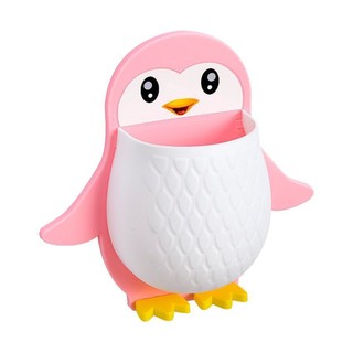 Kệ Treo Tường Đa Năng, Kệ Dán Tường Hình Chim Cánh Cụt Đựng Đồ Cá Nhân Mỹ Phẩm Bàn Chải Dễ Thương