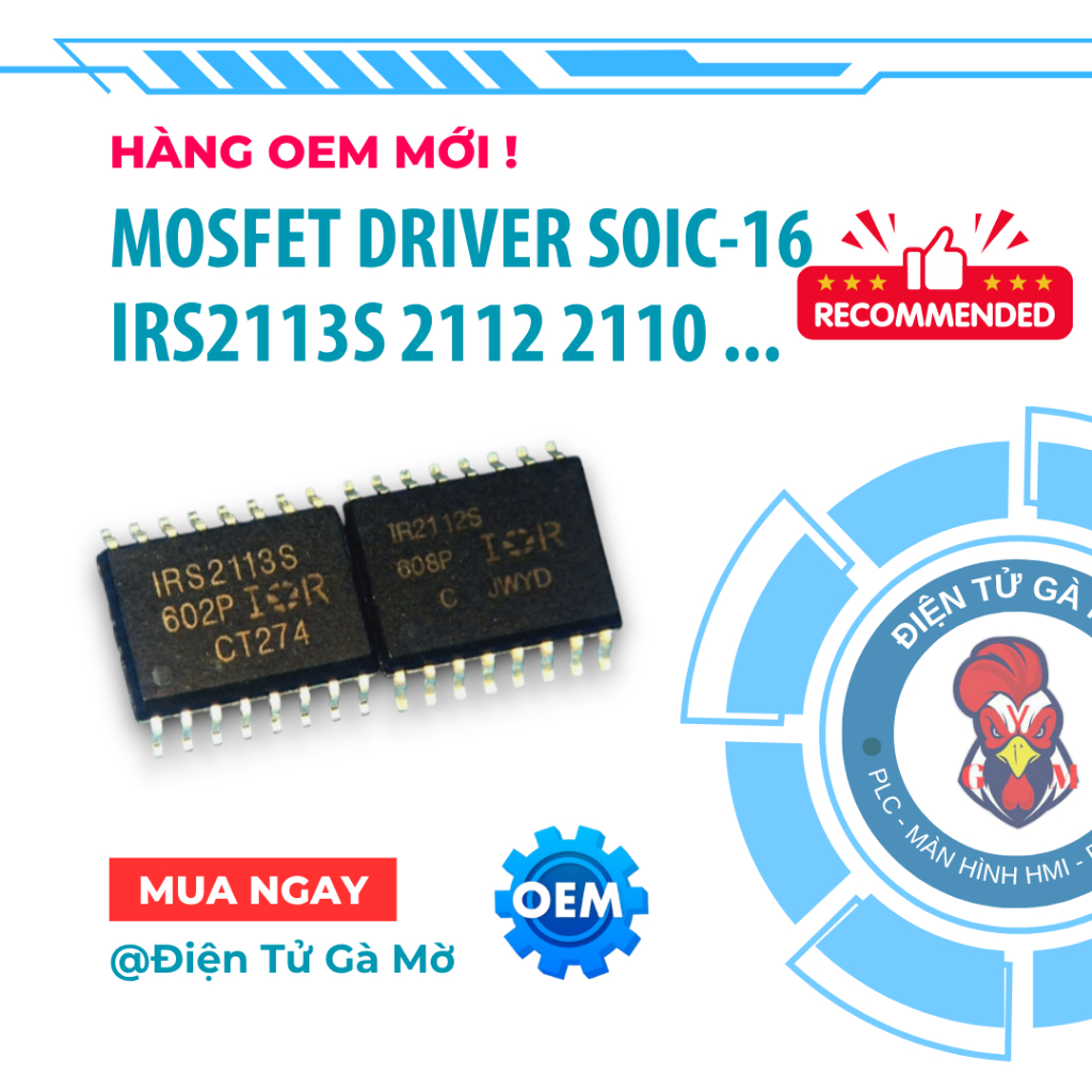 [1 CON] Mosfet Driver Dán, IR2010 IR2110 IR2112 IR2113 IR2213 2010 2110 2112 2113 2213 SOP-16, Hàng 
