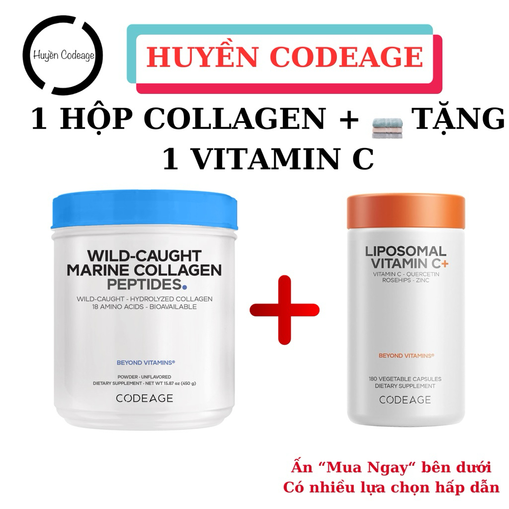 ( COLLAGEN XANH- CODEAGE ) BỘT COLLAGEN MARINE THỦY PHÂN DA CÁ CODEAGE 450g