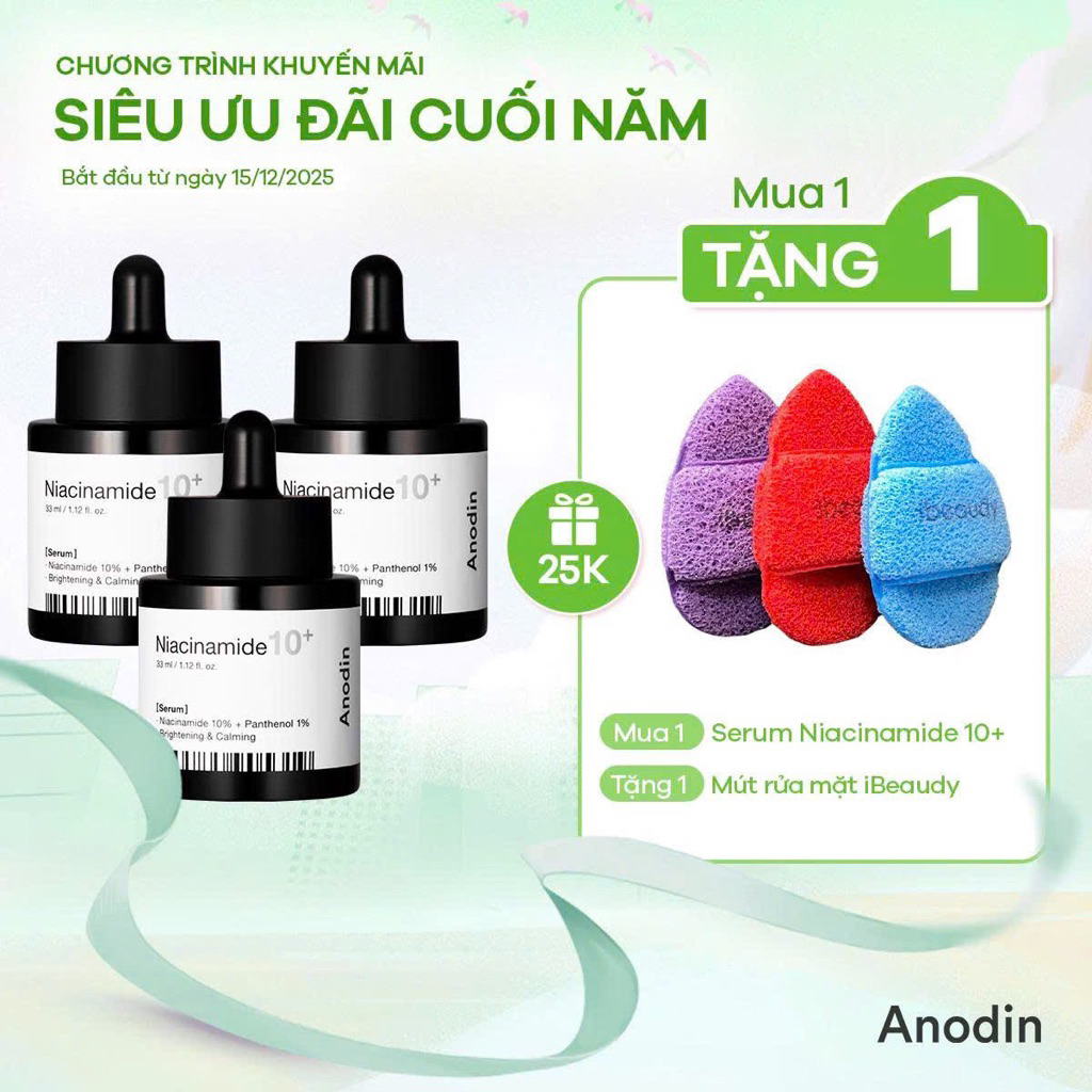 [Hàng cty] Tinh chất dưỡng trắng và mờ thâm Anodin Niacinamide 10 Plus