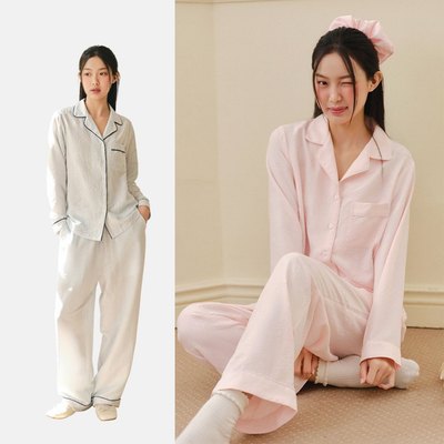 VIBES Đồ bộ Pijama dài tay trơn cao cấp Dreamy & Sky Long Sleeve Set