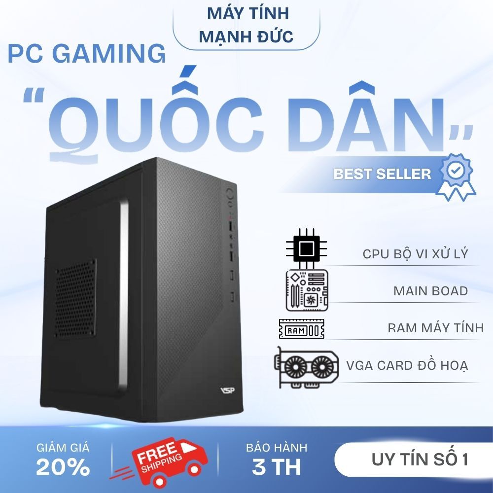 Bộ Máy Tính i3 9100F Ram 16GB Main H310 SSD 120GB Hàng Chiến Game Ổn