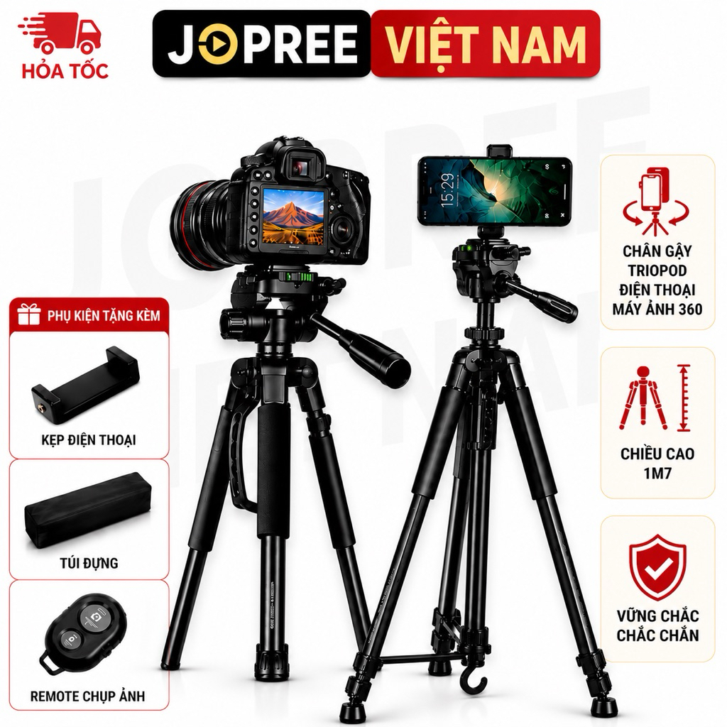 TRIPOD " 360 ĐỘ "GÍA ĐỠ ĐIỆN THOẠI , MÁY ẢNH 3 CHÂN, CHỤP ẢNH QUAY VIDEO CHUYÊN NGHIỆP
