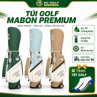 Túi Vali Kéo Đựng Gậy Golf MBON, Túi Golf Cao Cấp Da PU Chống thấm có bánh xe phong cách Retro cực sang - HC GOLF