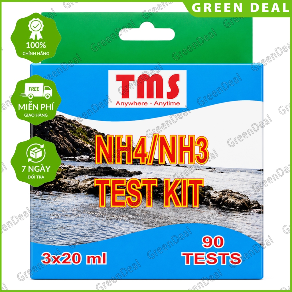 TMS - NH3/NH4 Test Kit | Bộ đo Ammonia trong nước hồ nuôi tôm tép cá cảnh thuỷ sinh