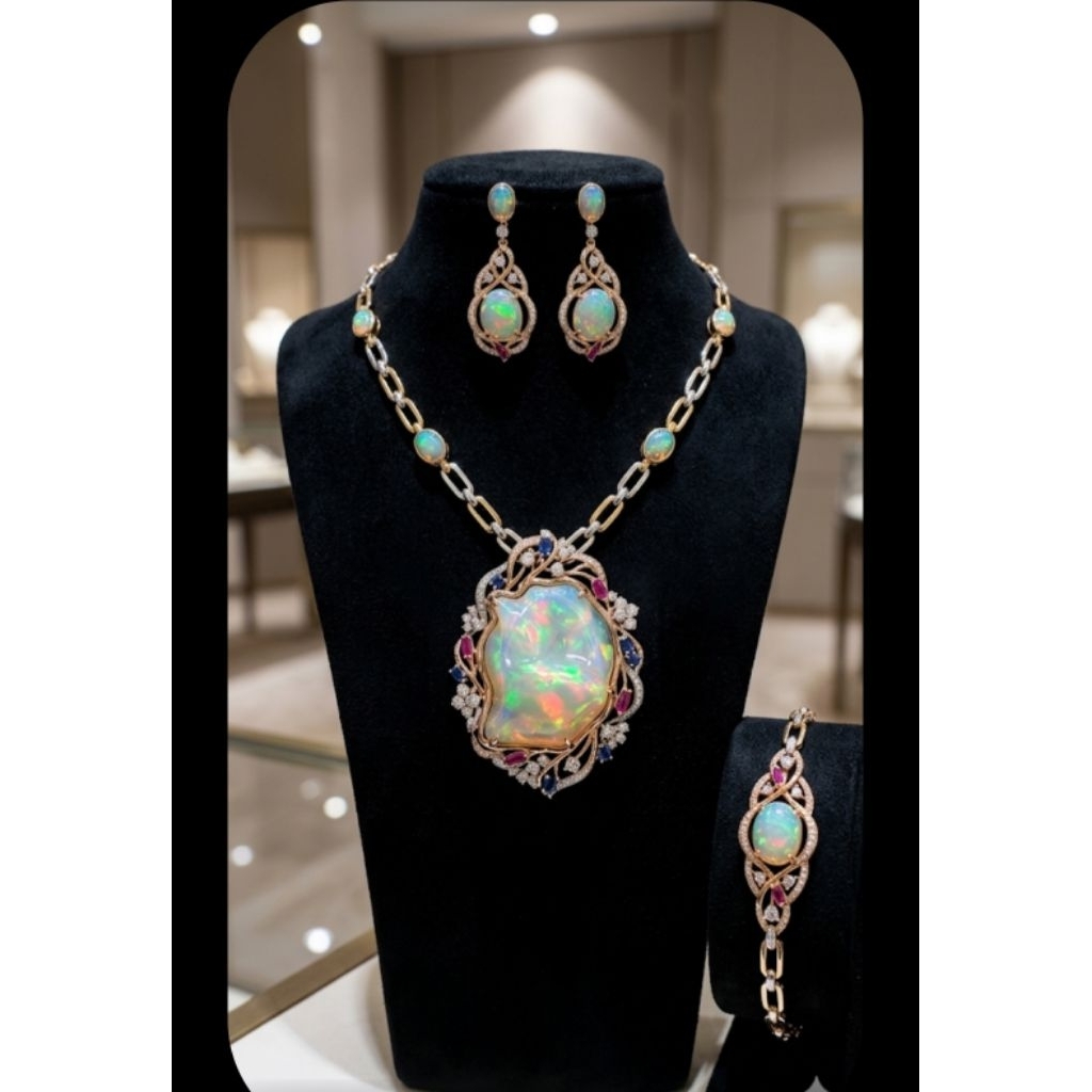 OPAL NHŨ HÀNG THIÊN NHIÊN NGUYÊN THÔ BIG SIZE LỬA RAINBOW