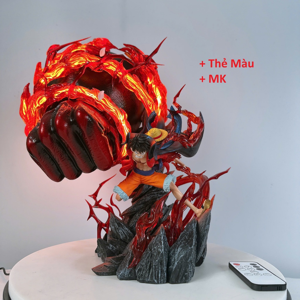 Mô Hình Luffy Red Roc,Luffy Redrock Cao 38 - 60Cm Trong Onepiece Có Led Siêu sáng Ongchumohinh-MH618