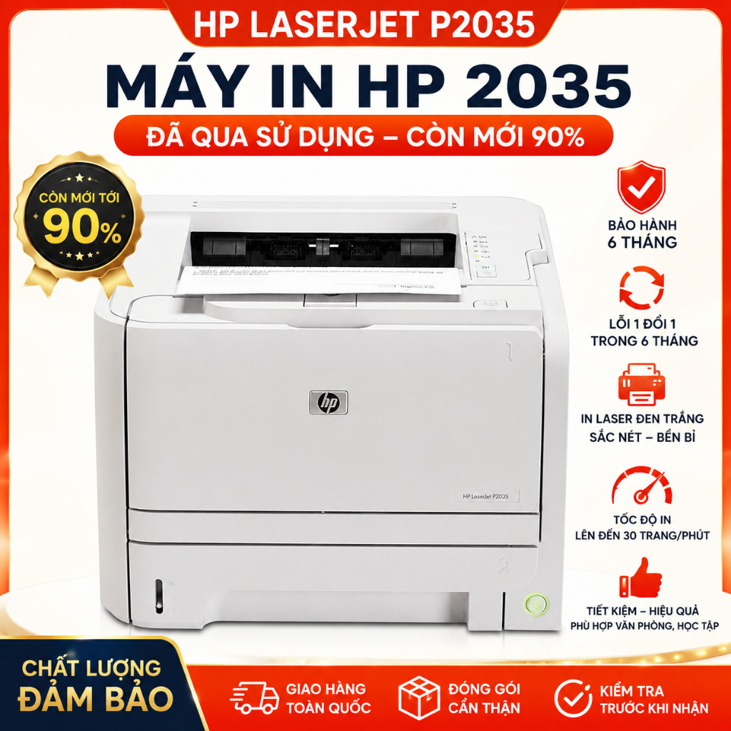 Máy in Hp2035 like new nguyên zin, phù hợ dùng in bài cho các con rất tiện