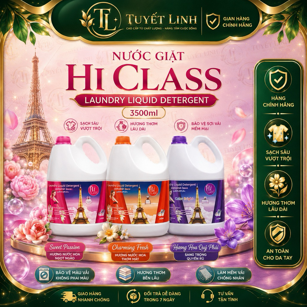 Nước Giặt HiClass Laundry Liquid Detergent 3500ml