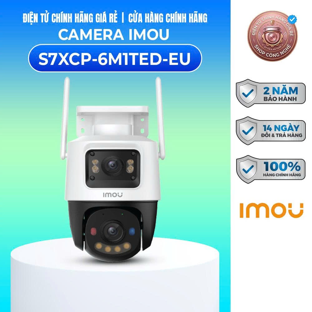 Camera 2 Mắt IMOU Cruiser Dual 2C IPC-S7XCP-6M1TED-EU 6MP Lắp Sim 4G - Bảo Hành Chính Hãng 2 Năm