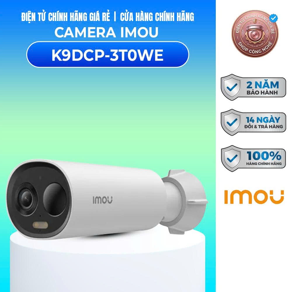 Camera Wifi IMOU Cell 3C IPC-K9DCP-3T0WE 3MP Pin Sạc - Lắp Được Ngoài Trời (Không kèm tấm Pin năng l
