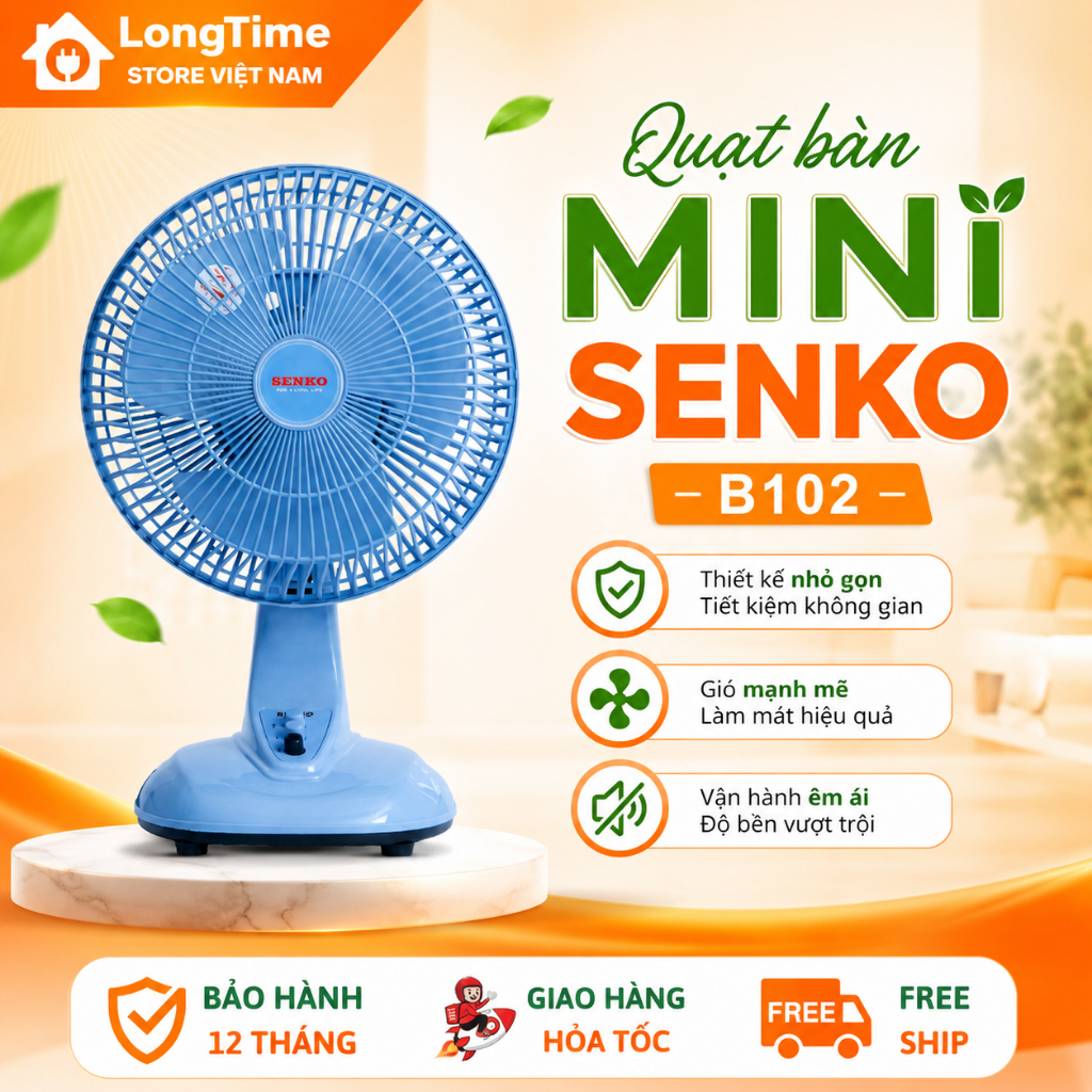 Quạt Bàn Mini SENKO B102 - Chính Hãng