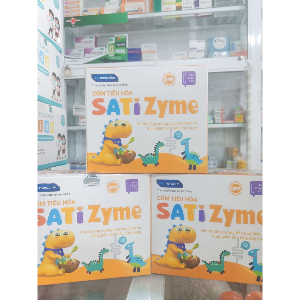 [5TẶNG 1]CỐM TIÊU HÓA SATI ZYME HỘP 20 GÓI x 3G