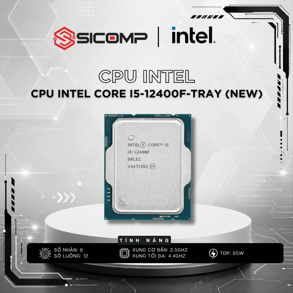 [FULL VAT] CPU Intel Core i5-12400F |  i5-14400F  | 6 Nhân 12 Luồng |  10 Nhân 16 Luồng  BH 3Y