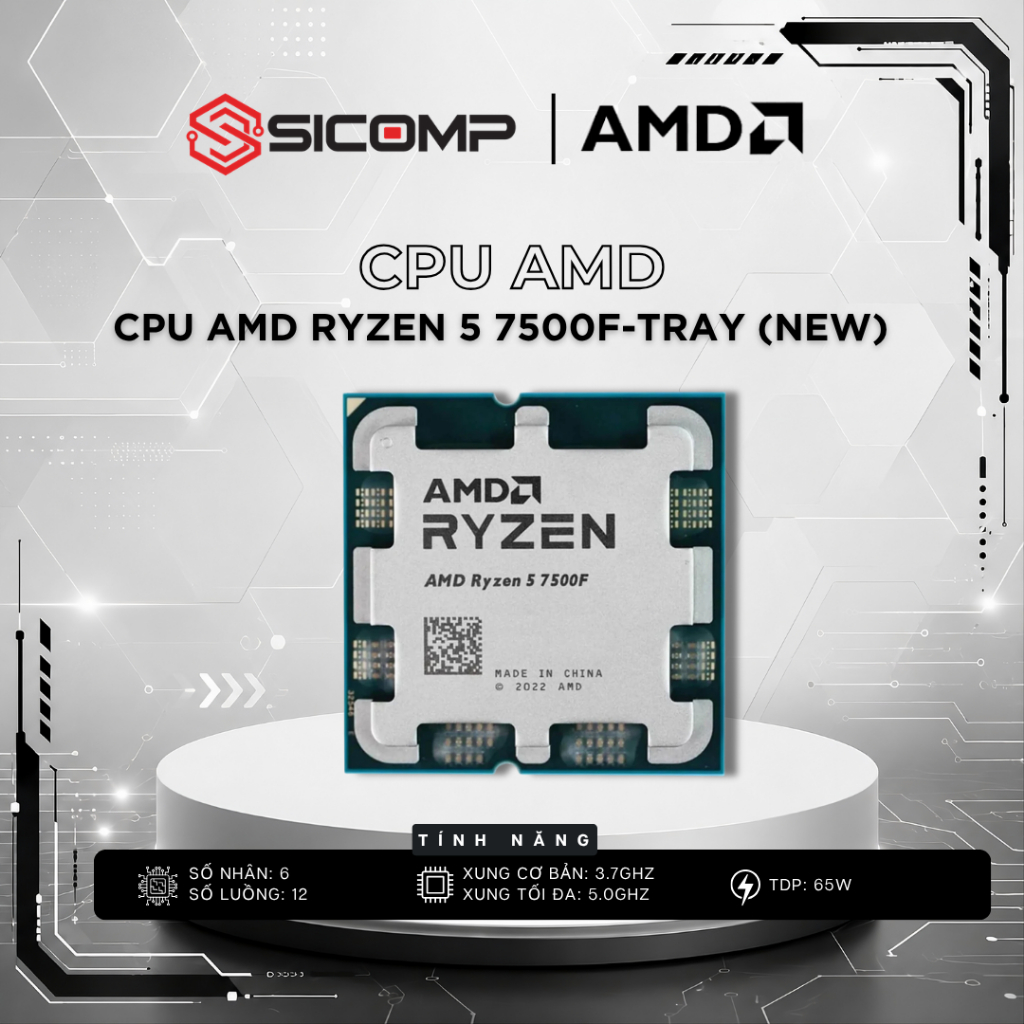 [FULL VAT] CPU AMD RYZEN 5 7500F NEW TRAY, BH 3Y