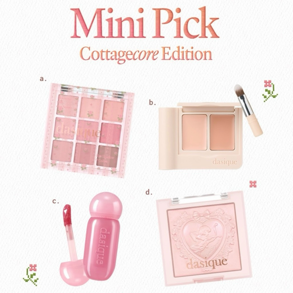 Set 4 Món Makeup Dasique Mini Pick (Rose Cottage) – Cottagecore Edition