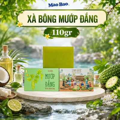 Xà Bông Mướp Đắng Sinh Dược 110g – Làm Sạch Da, Hỗ Trợ Giảm Mụn Lưng, Chiết Xuất Tự Nhiên