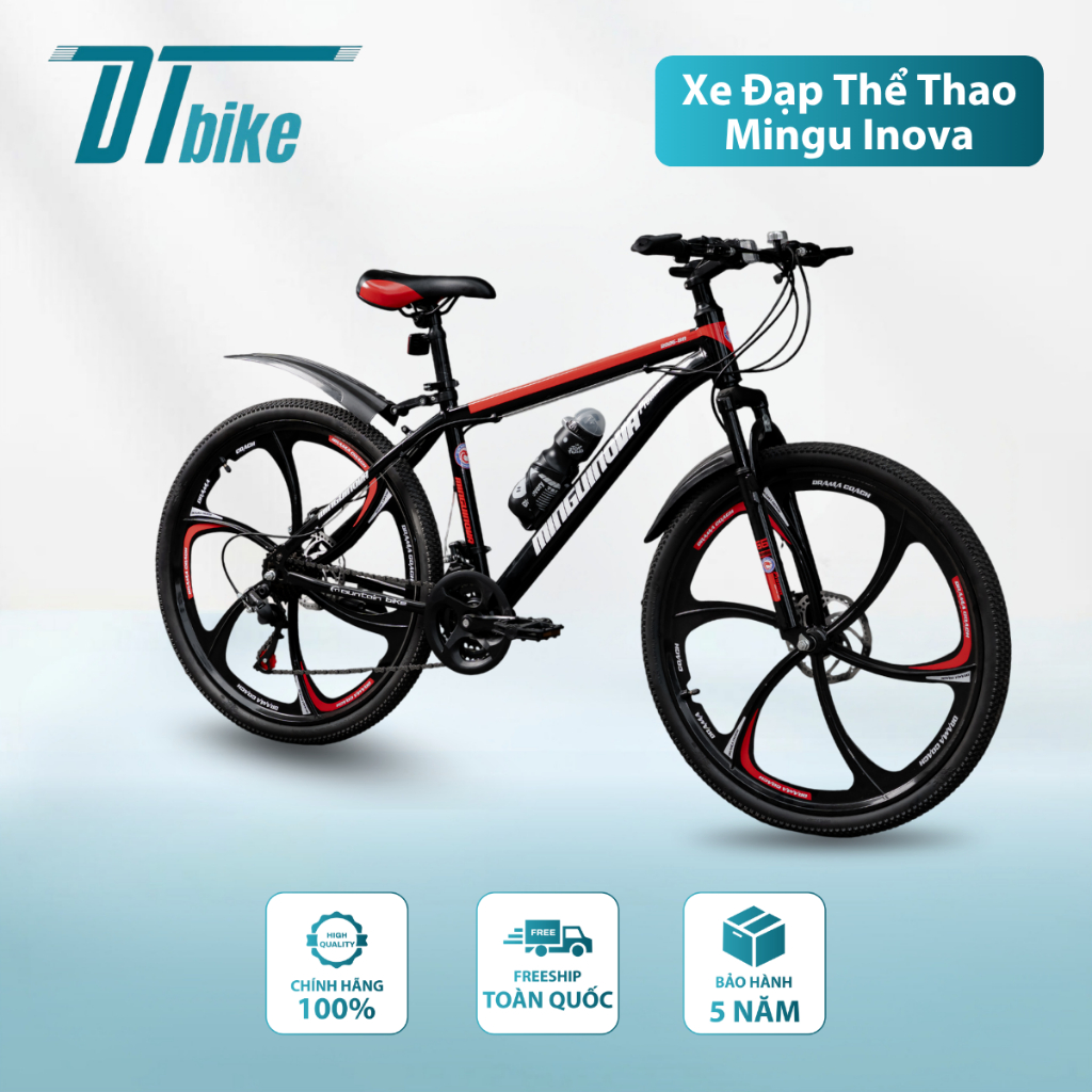Xe Đạp Thể Thao Mingu Inova Promax Cao Cấp - Thiết Kế Hợp Kim Thép Carbon, Phanh Đĩa Tải Trọng 170kg