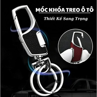 UTUONY Móc khóa xe hơi hợp kim đen/đỏ, móc khóa da PU bền, phụ kiện trang trí xe máy unisex