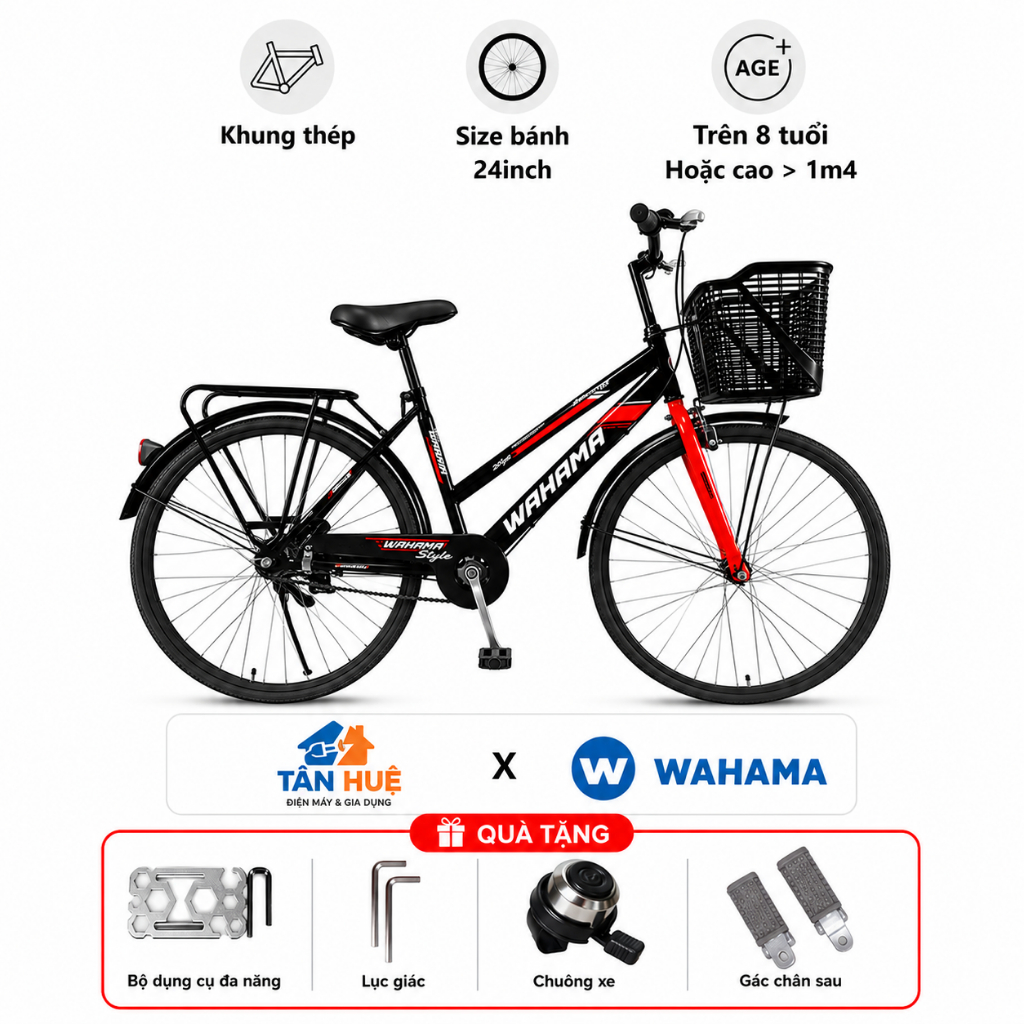 Xe Đạp WAHAMA Cào Lệ (AVENGER) [Tặng Phụ Kiện] - Phù Hợp Học Sinh Đi Học, Người Lớn Đi Làm