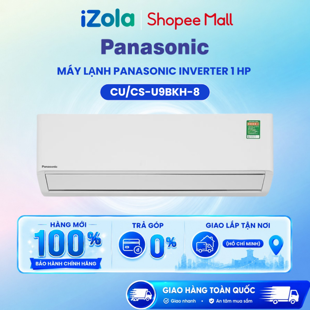 CU/CS-U9BKH-8 - Máy lạnh Panasonic Inverter 1 HP CU/CS-U9BKH-8 - Hàng chính hãng