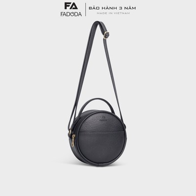 Túi đeo chéo da nữ tròn mini thời trang đơn giản Fadoda FN30