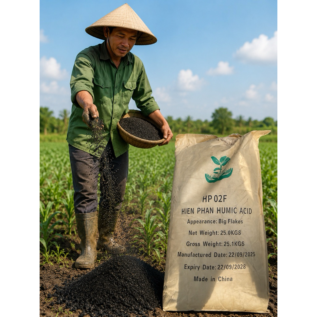 HP 02 F -SIÊU HUMIC VÃY CAO CẤP bao 25kg humic 75-80%
