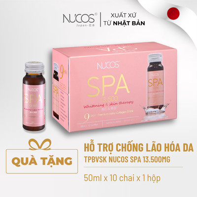 [ QUÀ TẶNG ] TPBVSK Nước Uống Collagen Nucos Spa 13500 Hỗ Trợ Chống Lão Hóa Trắng Da Hộp 10 chai x 50 ml