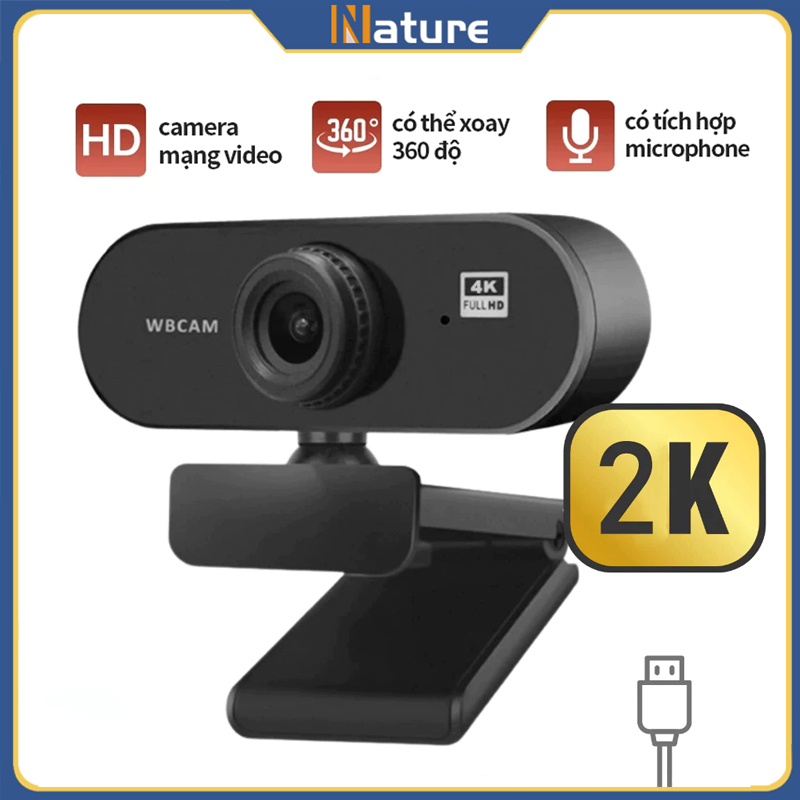 [🚛Free shipping]Webcam 2K/4K Livestream, Có Mic Cho PC, Laptop, Trợ Sáng Cực Tốt, Webcam PC, Cam Máy