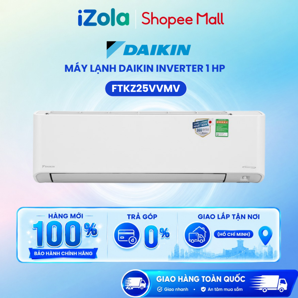 FTKZ25VVMV - Máy lạnh Daikin Inverter 1 HP FTKZ25VVMV - Hàng chính hãng