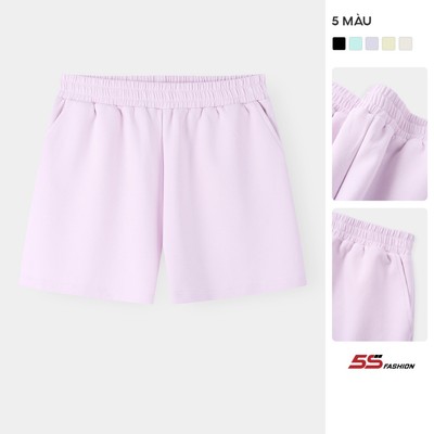 Quần Short Nữ 5S FASHION Chất Vải Dày Dặn, Thiết Kế Cạp Chun Trơn Basic WBQSC26009