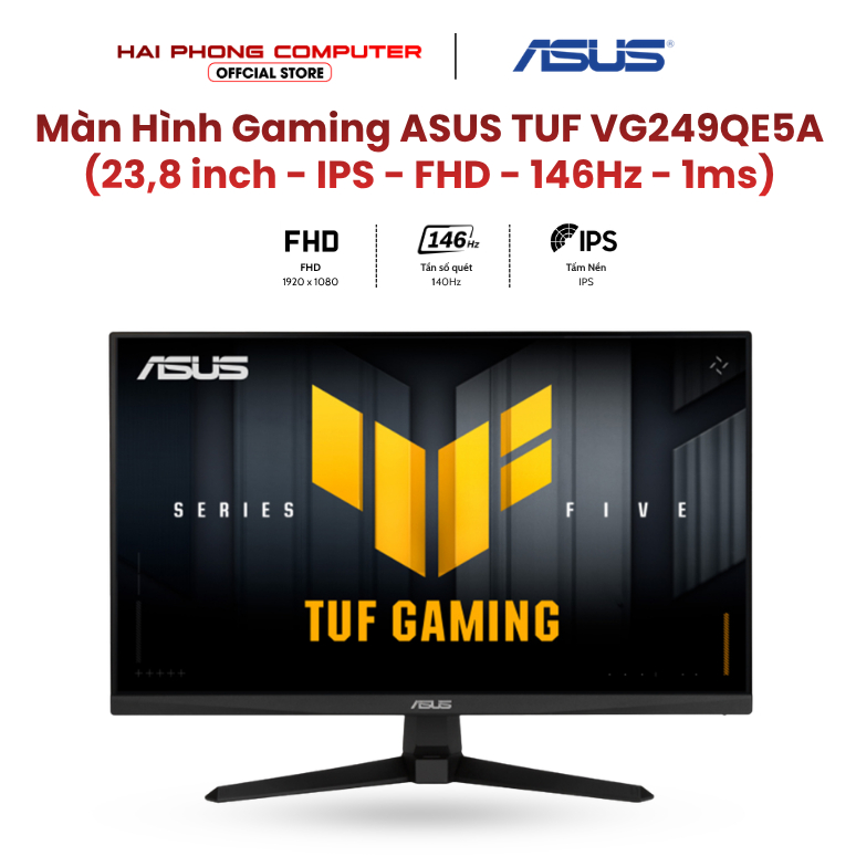 Màn hình LCD Gaming Asus TUF VG249QE5A 23.8 inch FHD/IPS/146Hz/1ms - Hàng chính hãng