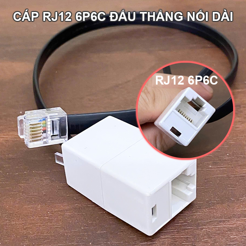 Cáp RJ12 6P6C nối dài đấu thẳng - RJ11 RJ12 male to female adapter