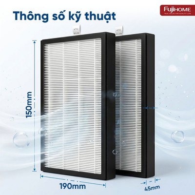Màng lọc HEPA H13 dùng cho máy lọc không khí Fujihome AP5PRO - Lọc sạch sâu