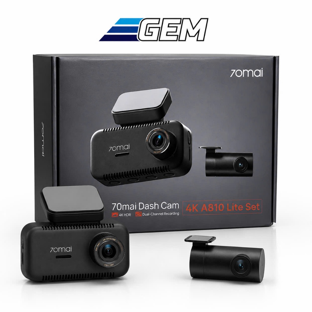 Combo Camera 70mai A810S 4K (Trước sau) bền bỉ, phù hợp với mọi loại xe