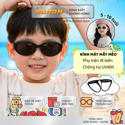 Kính Mát Phân Cực AORON Cho Bé Gọng Siêu Dẻo Chống Chói Chống Tia UV Thời Trang Đi Biển Du Lịch AK286