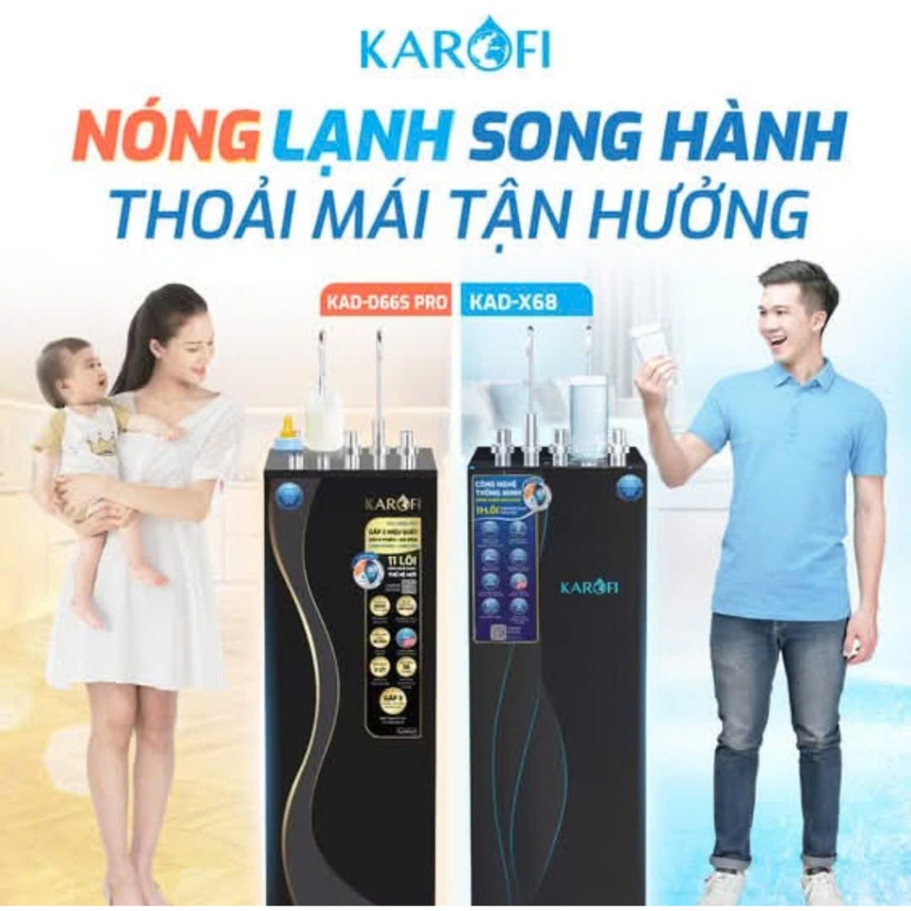 Máy Lọc Nước KAROFI KAD - D66S PRO - 11 Lõi RO Mỹ Bổ Sung Hydrogen & Ion Kiềm