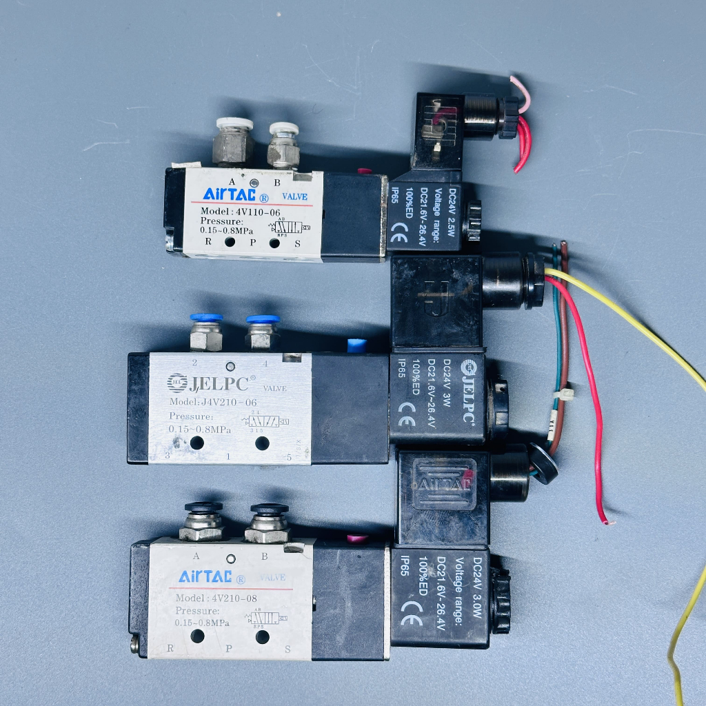 [24VDC]  Van điện từ khí nén 4V210-08/ 4V210-06   hàng tháo máy