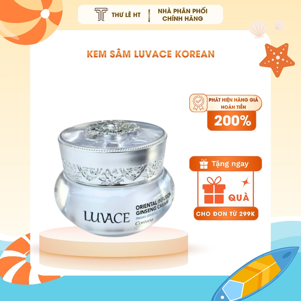 Kem Nhân Sâm Luvace K.orea [Chính Hãng] (50ml) - Dưỡng Da, Mờ Rãnh Nhăn, Trẻ Hóa Thu Le Store