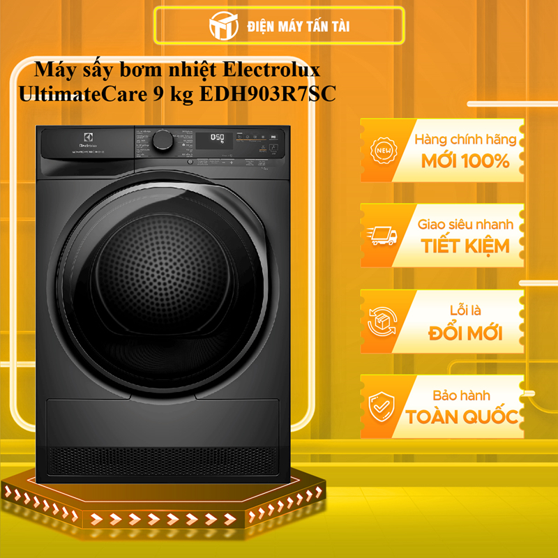 (HCM) -  EDH903R7SC - Máy sấy bơm nhiệt Electrolux UltimateCare 9 kg EDH903R7SC
