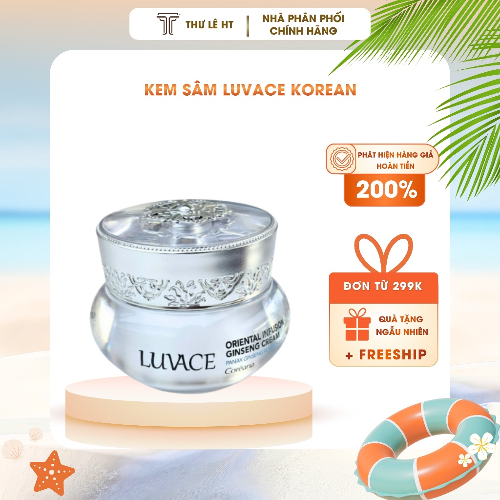 Kem Nhân Sâm Luvace K.orea [Chính Hãng] (50ml) - Dưỡng Da, Mờ Rãnh Nhăn, Trẻ Hóa Thu Le Store