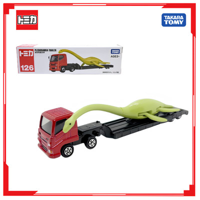 Mô hình xe Tomica Long Asia 150 No.126 Plesiosauria Trailer 97440 Fullbox chính hãng TakaraTomy-Victoys