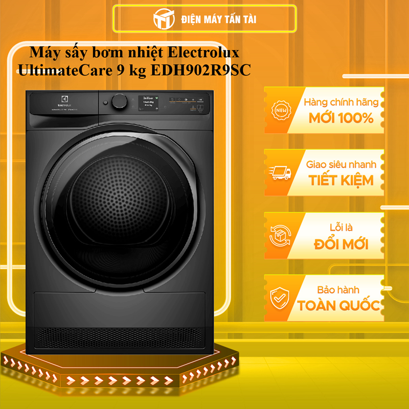 (HCM) - EDH902R9SC - Máy sấy bơm nhiệt Electrolux UltimateCare 9 kg EDH902R9SC