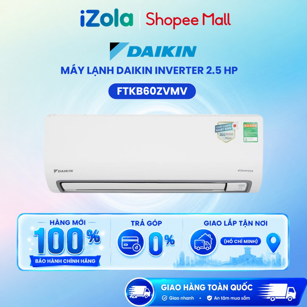 FTKB60ZVMV - Máy lạnh Daikin Inverter 2.5 HP FTKB60ZVMV - Hàng chính hãng
