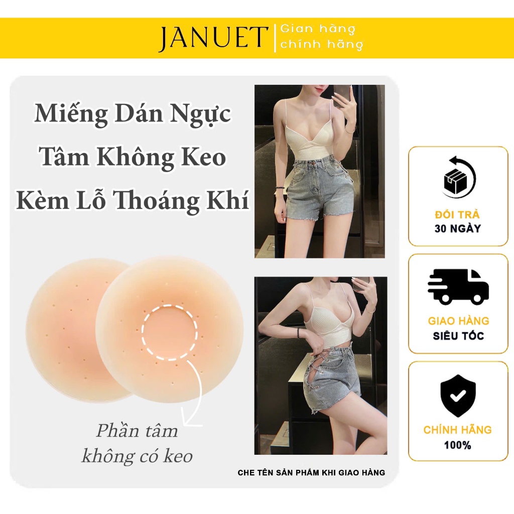 Miếng Dán Ngực Cao Cấp Januet Pronip không keo tâm, bảo vệ nhũ hoa - DN05