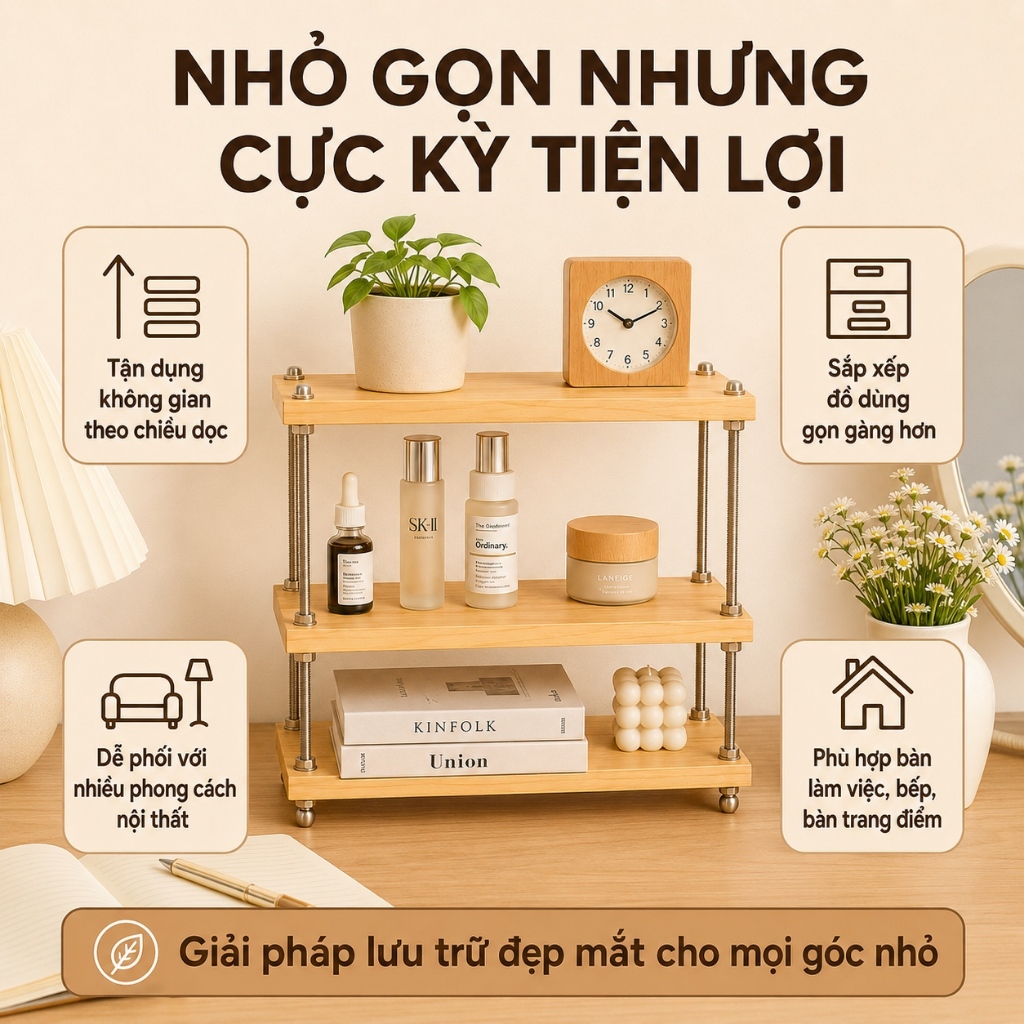 iPearl Giá đựng đồ để bàn 2-3 tầng Giá sách để bàn có thể đặt cốc trong chậu Ổn định không biến dạng Nhà bếp Kệ | BigBuy360 - bigbuy360.vn
