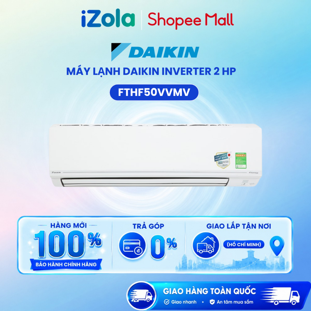 FTHF50VVMV - Máy lạnh 2 chiều Daikin Inverter 2 HP FTHF50VVMV - Hàng chính hãng